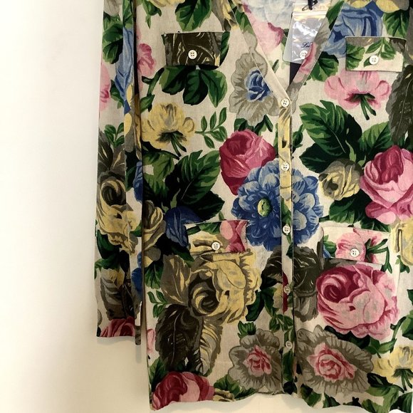 Les Copains Blue Blouse Size 10 NWT - Picture 3 of 5